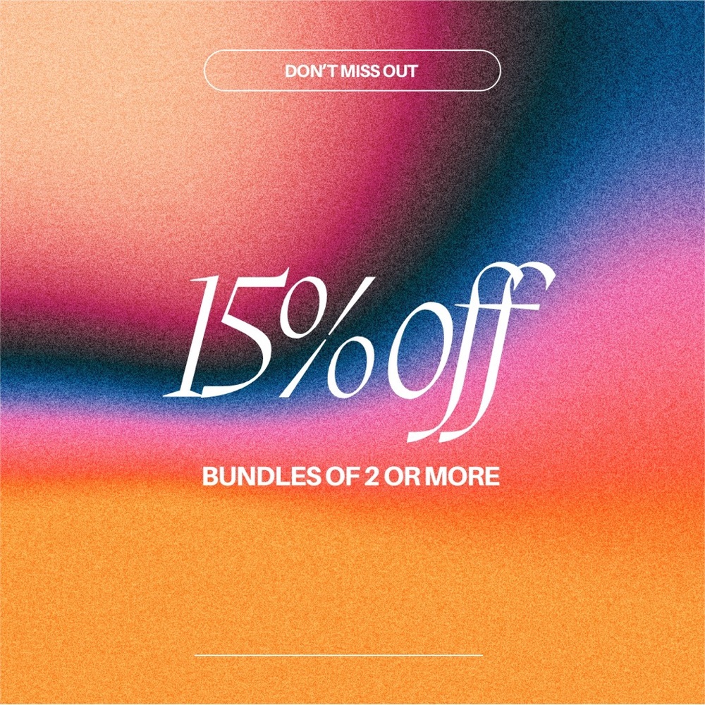 15 % off bundles of two or more!!